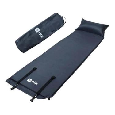 Imagem de Colchonete Inflável 180x53x3cm Poliéster PVC Cozy NTK Cor: Preto Compa