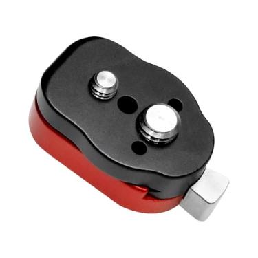 Imagem de Alvin's Cables Kit de mini placa de liberação rápida com parafusos de 9,5 mm para câmera, monitor, tripé, estabilizador, gimbal, monopés, braço mágico, suporte de flash, sistema de placa QR RED-A0122