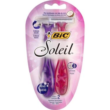 Imagem de Barbeador Descartável Bic Soleil Rosa/Roxo com 2 - Bic