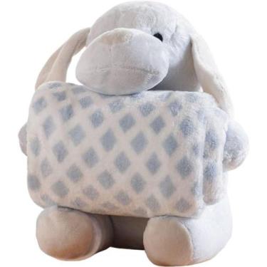 Imagem de Bichinho De Pelúcia Fazenda New Com Manta Bebê 100x75cm Cachorrinho - 