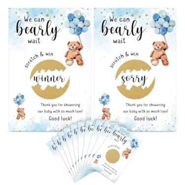Imagem de Affrolling 100 peças de cartões de jogos de raspar chá de bebê para convidados cartões engraçados de sorteio de agradecimento chá de bebê decorações de jogos pacote de sementes para revelação de