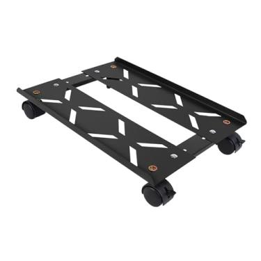 Imagem de BaotyJie Suporte de torre de computador, suporte de PC, acessório resistente e estável, carrinho de PC com 4 rodas giratórias para salas de jogos e escritórios, Ajustável