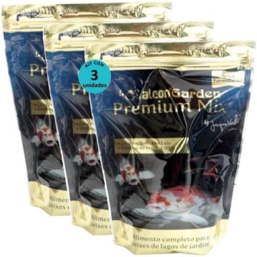 Imagem de Alcon garden premium mix 300g ração para peixes kit com 3