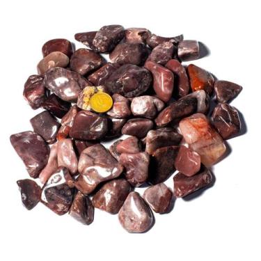 Imagem de 1 kg Aragonita Roxa Rolado Pedra Natural M 20 a 35mm Tipo B - Cristais