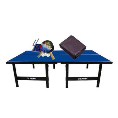 Imagem de MESA PING PONG MDP 15mm Olimpic 1013 + KIT Completo 5031 + Capa - Klop