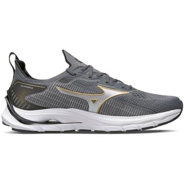 Imagem de TENIS MASCULINO MIZUNO WAVE MIRAI 5 Cor:Cinza/Dourado;Tamanho:38