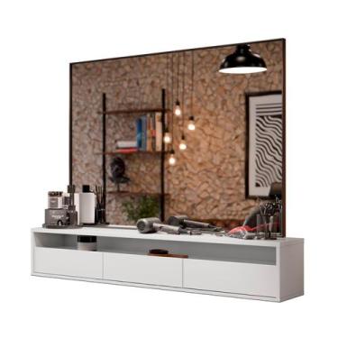 Imagem de Bancada Suspensa para Salão de Beleza Cabeleireiro Balcão de Barbearia