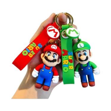 Imagem de Chaveiro 3D Super Mario Bros Para Crianças, Pingente De Bolsa Escolar,
