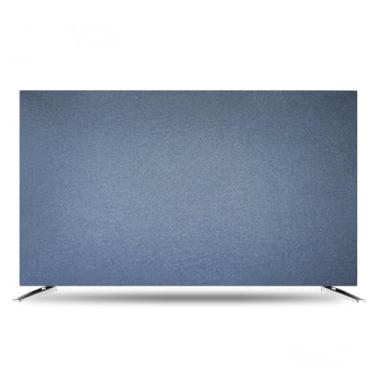 Imagem de Capa de TV Capas de proteção solar para TV LCD/LED para pendurar na parede/desktop/curva, protetores de tela de TV simples, cor sólida, respirável, capa protetora-azul||55-65 polegadas