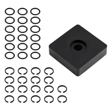 Imagem de 18 Conjuntos 3/8" Grampos de Anel Retenção Impacto Anéis Fricção com Anel Vedação, Vêm com Ferramenta Instalação de Bigorna Preta Adequada para MIL Chave Impacto Elétrica e Pneumática