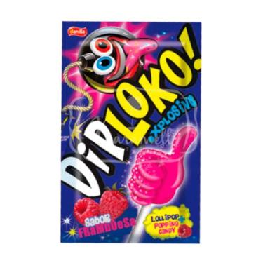 Imagem de Pirulito Dip Loko Boom Explosive Sabor Framboesa 11g - DipLoko