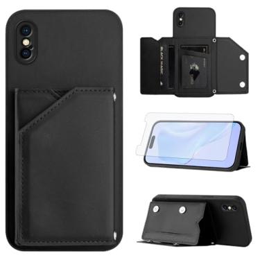 Imagem de Asuwish Capa de telefone para iPhone Xs X 10 10s capa carteira com protetor de tela suporte suporte para cartão slot alça transversal cordão de couro celular iPhoneX iPhoneXs iPhone10 i PhoneX SX 10x