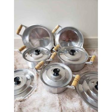 Imagem de Jogo de panelas de alumínio grosso batido fundido com 5 peças - MINAS 