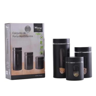 Imagem de Conjunto De Porta-mantimentos Preto Wincy