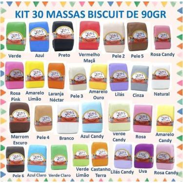 Imagem de Kit 30 Massas De Biscuit Jl Artesanato 90 Gramas