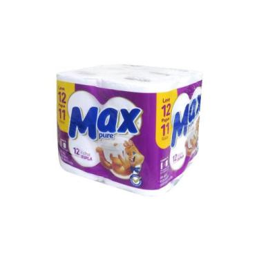 Imagem de Papel Higênico Folha Dupla MAXE PURE 12un (Leve 12 pague 11) - Max Pur