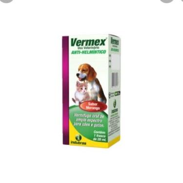 Imagem de Vermifugo para filhote de cão e gato Vermex sabor morango - indubras