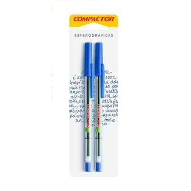 Imagem de Caneta Esferografica 0.7 Sextadavo Com Duas Canetas Azuis - Compactor