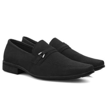Imagem de Sapato Social Masculino Slip On Elástico de Calçar Bico Fino Quadrado Estilo Italiano-Masculino