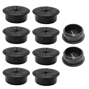 Imagem de Ilhó de mesa EASYEAH, 10 peças, organizador de cabos de plástico ABS d