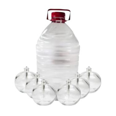 Imagem de Velas Lamparina Com Pavio Infinito e 5 Litros De Fluido Romantico Dias Dos Namorados Amor (Normal, 6)