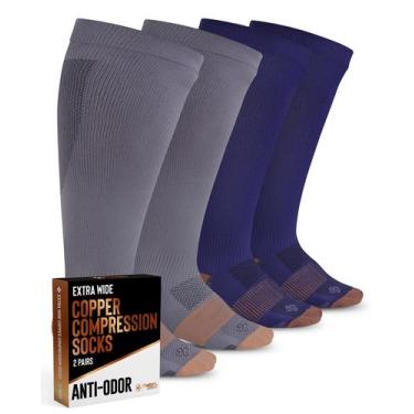 Imagem de Meias de compressão Doctor's Select Copper Plus Size para mulheres