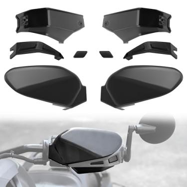 Imagem de VEISUTOR 2 peças de protetores de mão para Can Am Ryker, capa protetora de plástico preto kit de defletor de ar para Can-Am Ryker 600 900 Sport Rally Edition todos os modelos acessórios, substituir