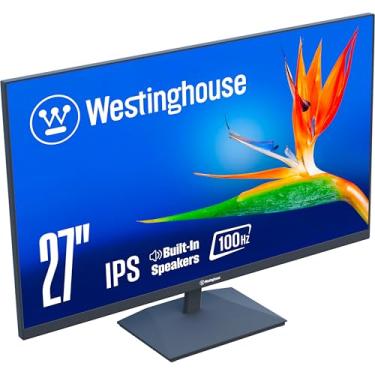 Imagem de Westinghouse Monitor De Computador 27", 100 Hz, Tela Full Hd Ips 1080P, Sincronização Adaptável, Proteção Contra Luz Azul, Pc Para Escritório Doméstico Com Alto-Falantes Integrados, Hdmi, Vga, Traba