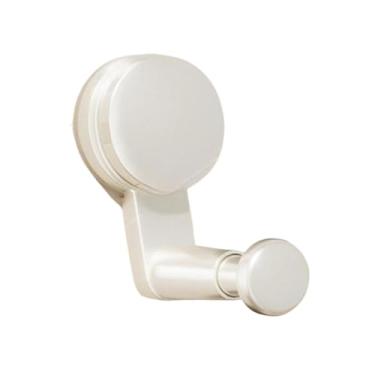 Imagem de Baoblaze Cabide organizador com ventosa, extensível, suporte para cabide de roupas, varão para quarto, lavanderia, máquina de lavar, Branco