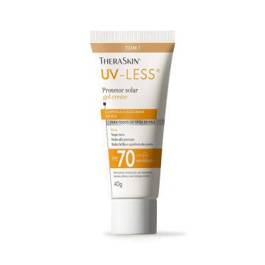 Imagem de Protetor Solar Theraskin UV Less FPS70 Gel Creme Tom 1 40g