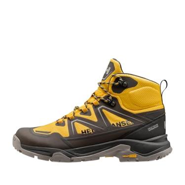 Imagem de Helly-Hansen Bota de caminhada masculina Cascade Mid Helly Tech impermeável, respirável, leve, 344 amarelo/preto essencial - 42