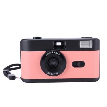 Imagem de aqxreight Câmera de Câmera de Filme de 35 Mm Com Câmera Reutilizável Com 28 Mm F/8 Lente 1/120s Velocidade e Flash para Entusiastas da Fotografia (Black Roseate)