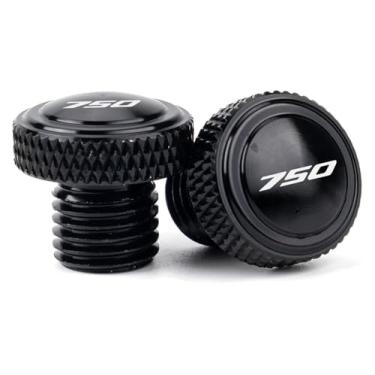 Imagem de BYYINGSUS Espelhos de motocicleta com parafusos de plugue de furo compatível com Forza750 NSS 750 FO&RZA 350 NSS350 FO&RZA 250 300 capa de furo CNC (novo preto-750)