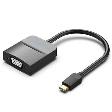 Imagem de Cabo Adaptador Tipo C Para VGA Tv Notebook Monitor Celular - Bbacomerc
