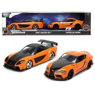 Imagem de Set c/ 2 pçs Velozes Furiosos Mazda Rx-7+Supra GR Jada 1/32, Laranja