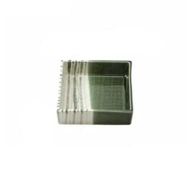 Imagem de URGDWEKJY Bandeja de jantar Prato quadrado de cerâmica Prato de prato doméstico 12,7 cm Prato de pastelaria chinesa Prato de prato frio Prato de jantar