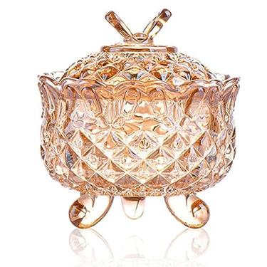 Imagem de Frascos de armazenamento – Frasco pequeno de vidro para doces, mini pote de doces borboleta com 1,5 m, pote de armazenamento multifuncional para lanches de doces pequenos itens (âmbar)