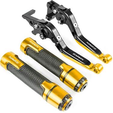 Imagem de Para Yamaha NMAX125 NMAX 125 N-MAX 125 2015 2016 2017 Acessórios de motocicleta Alavanca de embreagem de freio dobrável de alumínio Alavanca de embreagem de freio de motocicleta (Cor: QYGX888 2)
