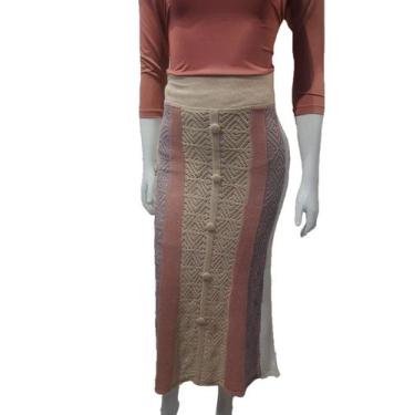 Imagem de Saia tricot botoes tam unico - zig, Azul