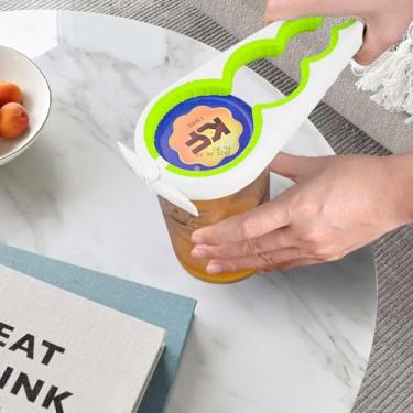 Imagem de Abridor de frascos para mãos fracas de idosos, abridor de tampa de garrafa para artrite, ferramenta de utensílios de cozinha fácil de abrir, abertura antiderrapante para potes de pedreiro