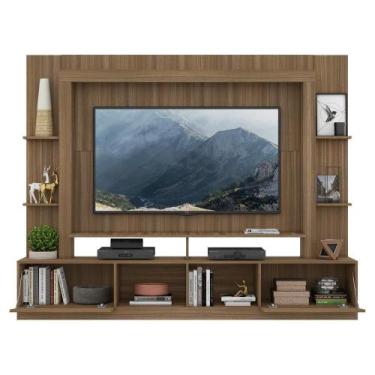 Imagem de Rack com Painel Suporte 65 Espelho Madeirado - MULTIMOVEIS