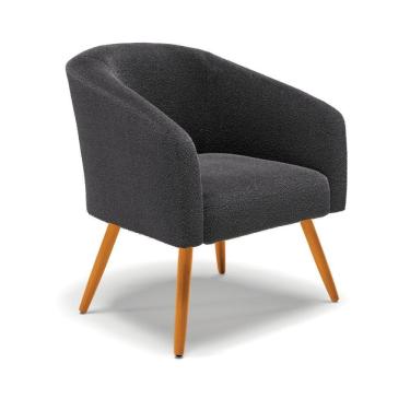 Imagem de Cadeira Sala De Jantar Pé Palito Castanho Stella Bouclê D03 - D'rossi Cor Grafite