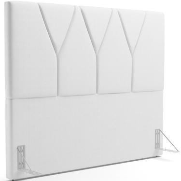 Imagem de Cabeceira Cama Box Casal 140 Cm Aurora W01 Corano Branco