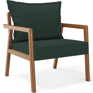 Imagem de Poltrona Decorativa Para De Estar E Living Alícia B04 Suede Verde Musgo