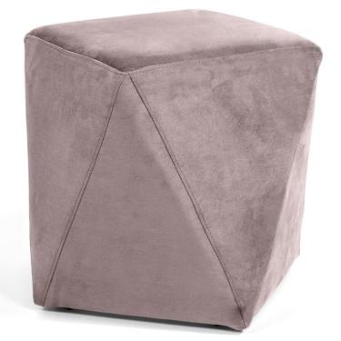 Imagem de Puff Decorativo Ametista C-305 Veludo Rosa - Domi