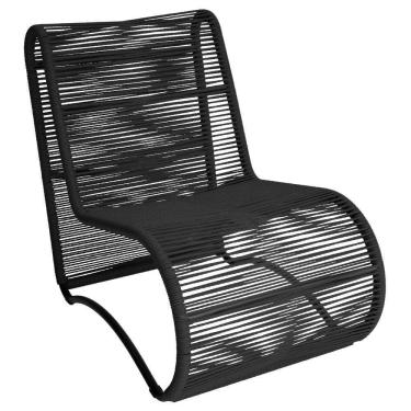 Imagem de Poltrona Para área Externa Portugal Em Alumínio E Cordão Preto