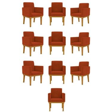 Imagem de Kit 10 Poltronas Decorativa Reforçada Oferta - Balaqui Decor Cor:terracota