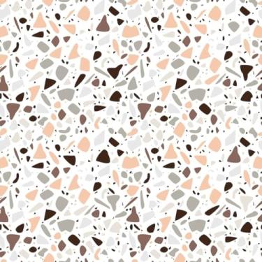 Imagem de Quadro Decorativo Estampa Terrazzo Design Artesanal para Decoração de Parede 50x50cm
