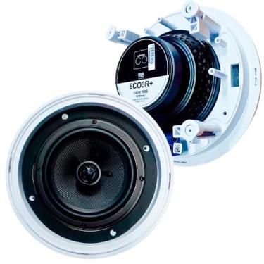 Imagem de Par de Caixas de Som Ambiente Arandela de Embutir JBL 6CO3R com Woofer