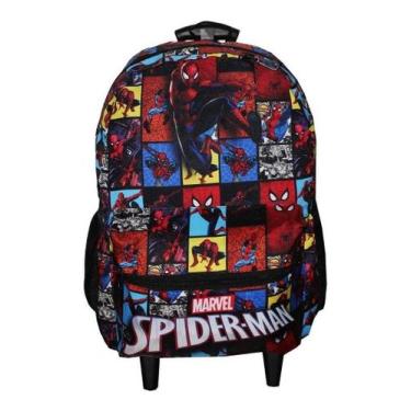 Imagem de Mochila Homem Aranha Infantil Juvenil Aulas Rodinhas - Outras Marcas
